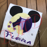 Rapunzel inspired Minnie Mouse ears, Rapunzel inspired shirt, - DMDCreations