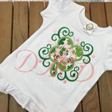 Four Leaf Clover Monogram Shirt, St Patrick's Day Shirt - DMDCreations