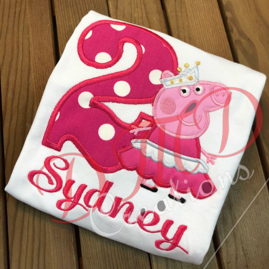 Peppa Pig with Crown shirt, Pig with Crown Birthday shirt - DMDCreations