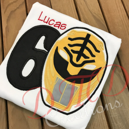 Power Ranger birthday Shirt, White Power Ranger Birthday Shirt - DMDCreations