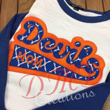 Team Spirit shirt, Sport Applique shirt, Mom shirt - DMDCreations