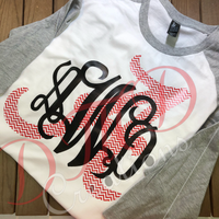 Alabama A with Monogram Shirt, Monogram with Alabama A - DMDCreations