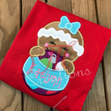 Gingerbread Girl or Boy Peeper Shirt, Christmas Themed Shirt - DMDCreations