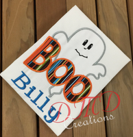 Boo Ghost Shirt, Halloween Appliqued Shirt, Ghost Shirt - DMDCreations