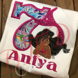 Little Mermaid Birthday Shirt, Mermaid Laying down - DMDCreations