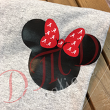 Vinyl Minnie Head Alabama Inspired, Minnie Head Sports Related - DMDCreations