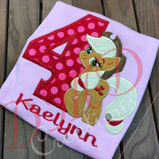 My Little Pony Shirt, Apple Jack Birthday Shirt - DMDCreations