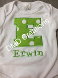 Applique Block Letter Shirt, Letter is for Name Shirt, Alphabet Shirt - DMDCreations