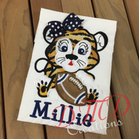 Auburn Football Little Girl Tiger Shirt, Baby Girl Tiger Shirt - DMDCreations