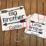 Vinyl Brother Shirt,  Arrow Sibling Shirt , Sister Shirts - DMDCreations