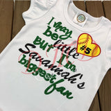 Vinyl Little Baseball or Softball Fan Shirt, Sibling Sport Shirt - DMDCreations