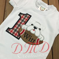 Bulldog Football Shirt, Bulldog Birthday Shirt - DMDCreations