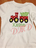 Tractor with Tree Shirt , Christmas Themed Shirt - DMDCreations