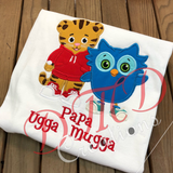 Daniel tiger and Owl Shirt, O is for Owl shirt - DMDCreations