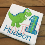 Dinosaur Bite Birthday shirt, Baby T-Rex Birthday Shirt - DMDCreations