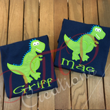 Dinosaur Bite Birthday shirt, Baby T-Rex Birthday Shirt - DMDCreations