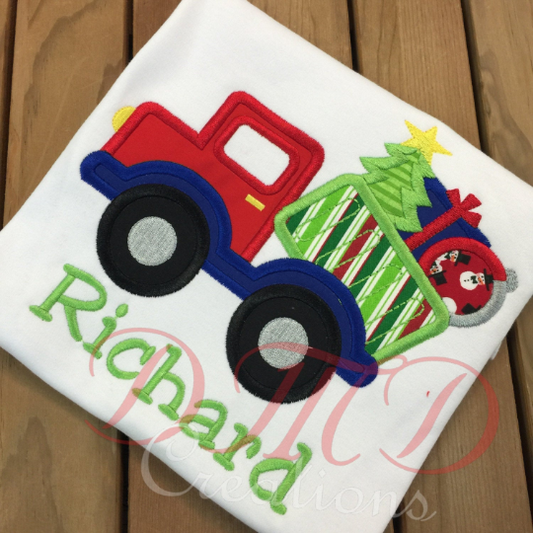Christmas Dump Truck Shirt, Dump Truck with Christmas tree - DMDCreations