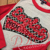 Team Spirit shirt, Sport Applique shirt, Mom shirt - DMDCreations