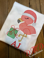 Flamingo Santa Shirt, Christmas Flamingo Shirt, Flamingo in Santa Hat Shirt - DMDCreations