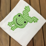 Frog Appliqued Shirt, Frog Birthday Shirt, Frog Themed Shirt - DMDCreations