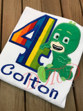 PJ Mask Birthday Shirt, Gekko boy Shirt - DMDCreations