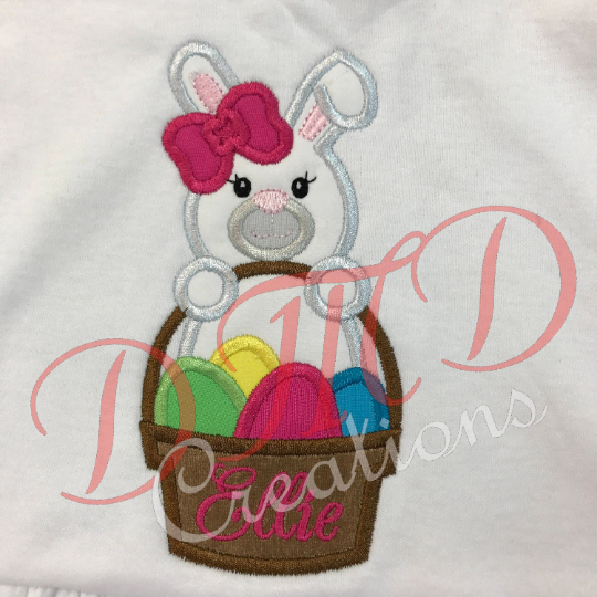 Easter Bunny with Colorful Eggs, Bunny with Easter Basket Shirt - DMDCreations