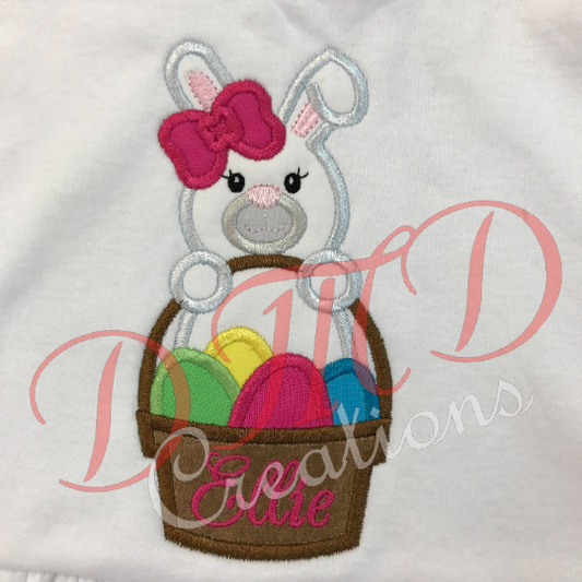 Easter Bunny with Colorful Eggs, Bunny with Easter Basket Shirt - DMDCreations