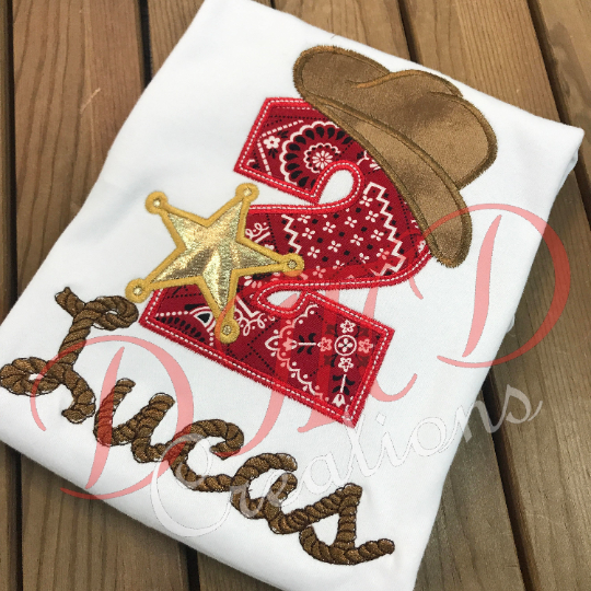 Sheriff Birthday Shirt, Cowboy birthday shirt - DMDCreations