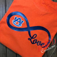 Love Auburn Shirt, Infinity Love Football shirt, - DMDCreations