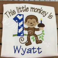 This Little Monkey Birthday Shirt, Monkey Birthday Shirt - DMDCreations