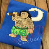 Moana Character Shirt, Maui Custom Applique Shirt - DMDCreations