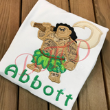 Moana Character Shirt, Maui Custom Applique Shirt - DMDCreations