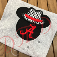 Minnie or Mickey Alabama Shirt, Minnie or Mickey with Fedora Hat - DMDCreations