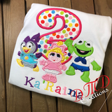 Muppets Babies birthday shirt, Miss Piggy, Kermit, Summer - DMDCreations