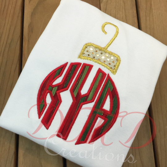 Monogram Ornament Shirt, Initial Ornament Shirt - DMDCreations