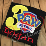 Paw Patrol Badge Birthday Shirt, Paw Patrol Birthday Shirt - DMDCreations