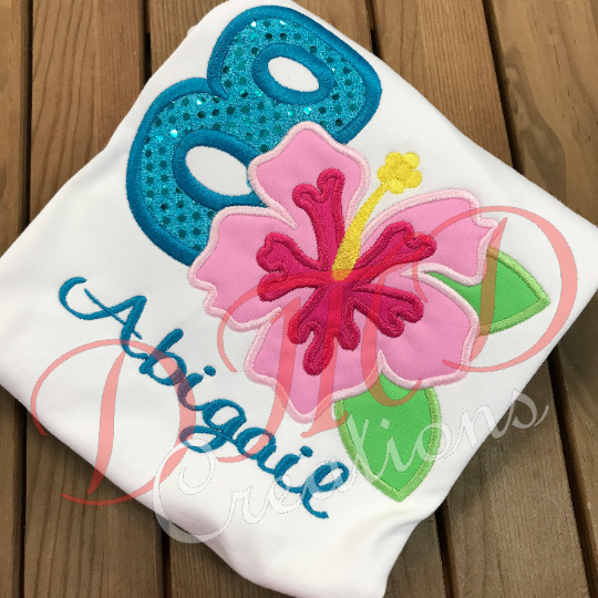 Hibiscus Birthday Shirt, Moana Inspired Birthday Shirt - DMDCreations