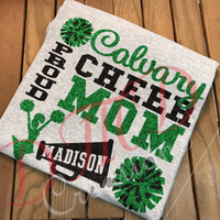 Vinyl Proud Cheer Mom Shirt, Cheerleading Mom Shirt - DMDCreations