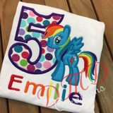 My Little Pony Rainbow Dash shirt, Rainbow Dash Birthday Shirt - DMDCreations