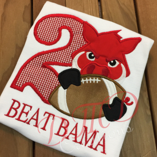 Razorback birthday shirt, Razorback shirt - DMDCreations