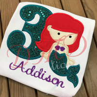 Mermaid Birthday Shirt, Little Mermaid Inspired Birthday - DMDCreations