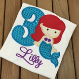 Mermaid Birthday Shirt, Little Mermaid Inspired Birthday - DMDCreations