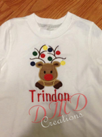 Reindeer With Ornaments in Antlers Shirt, Reindeer Shirt - DMDCreations