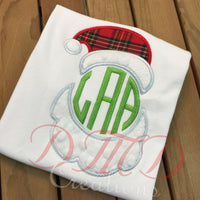 Santa Face Monogram Shirt , Monogram Santa Face Shirt - DMDCreations