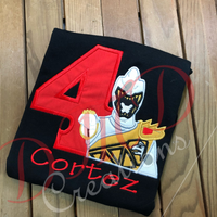 Power Ranger birthday Shirt, Silver Power Ranger Birthday Shirt - DMDCreations