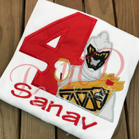 Power Ranger birthday Shirt, Silver Power Ranger Birthday Shirt - DMDCreations