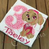 Skye Birthday Shirt, Paw Patrol Birthday Shirt - DMDCreations