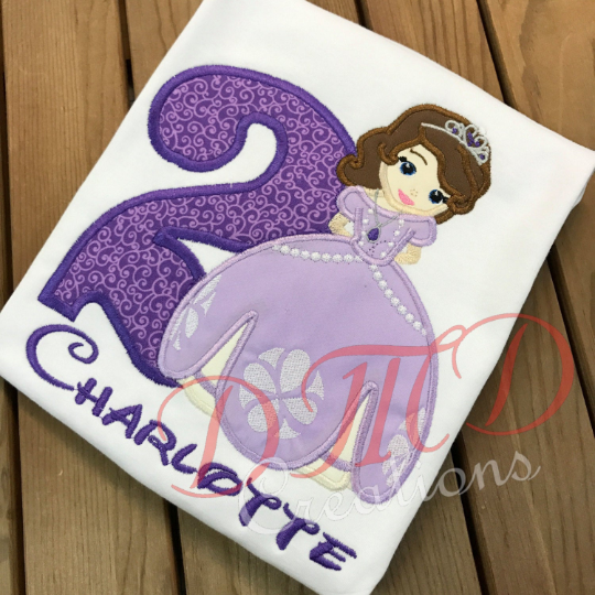 Sofia the First Birthday Shirt, Disney Princess Shirt - DMDCreations
