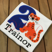 Tiger Birthday Shirt, Zoo Theme birthday shirt - DMDCreations