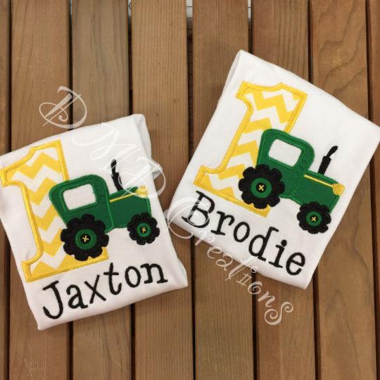 Tractor birthday shirt, John Deer Inspired birthday - DMDCreations